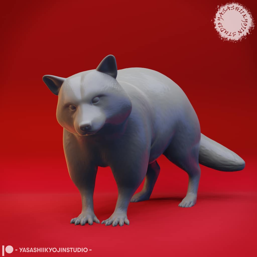 “Enchanted Fantasy Animals Resin Miniature set featuring unicorn, stag, deer, rabbit, owl, crow, raccoon, and more by Yasashii Kyojin Studio.”