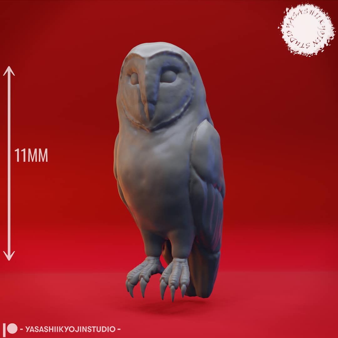 “Enchanted Fantasy Animals Resin Miniature set featuring unicorn, stag, deer, rabbit, owl, crow, raccoon, and more by Yasashii Kyojin Studio.”