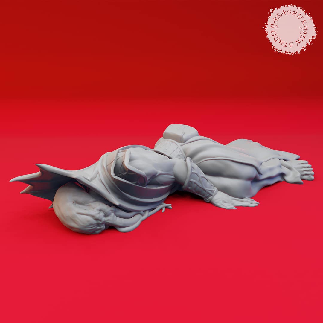 Mindflayer resin miniature – Eldritch Terror of the Deep Dominion in dynamic pose by Yasashii Kyojin Studio