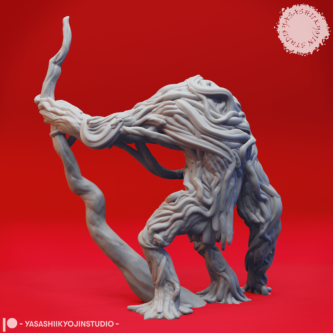 “Sinister Vine Blight Resin Miniature set with Watcher, Attacker, and Lumbering poses sculpted by Yasashii Kyojin Studio.”