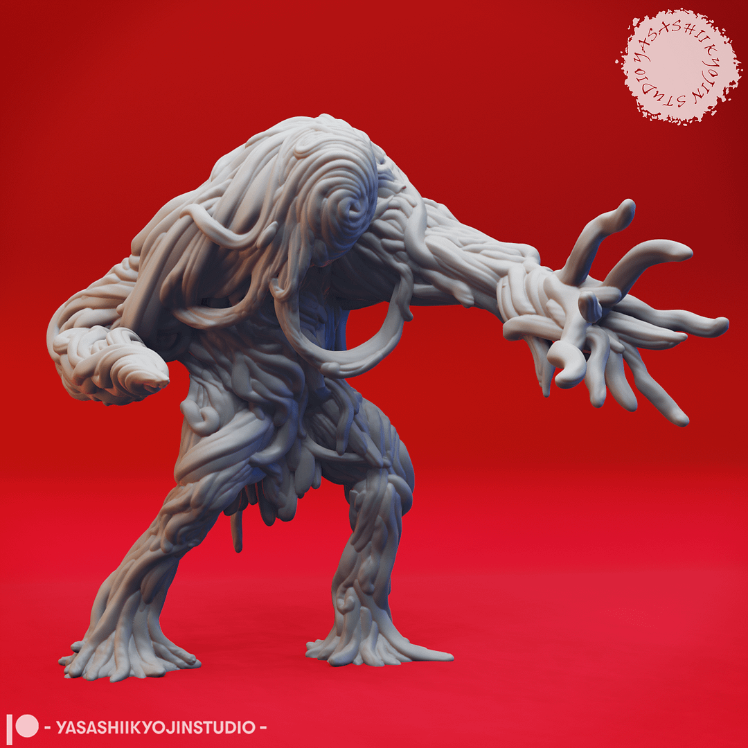 “Sinister Vine Blight Resin Miniature set with Watcher, Attacker, and Lumbering poses sculpted by Yasashii Kyojin Studio.”