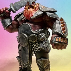 Painted Fire Giant Swordsman Miniature